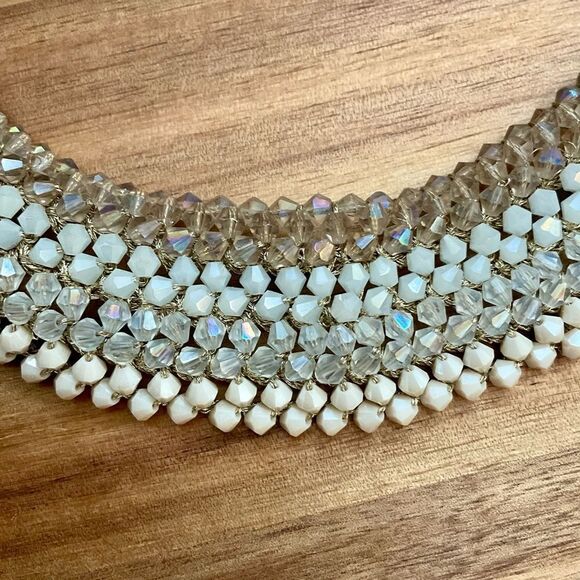 RUSH by Denis and Charles | Beaded Collar Necklace | 16” Length - Picture 4 of 4